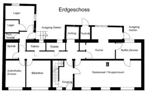 Grundriss Maison Fasson Gruppenhaus Erdgeschoss Gruppenräume