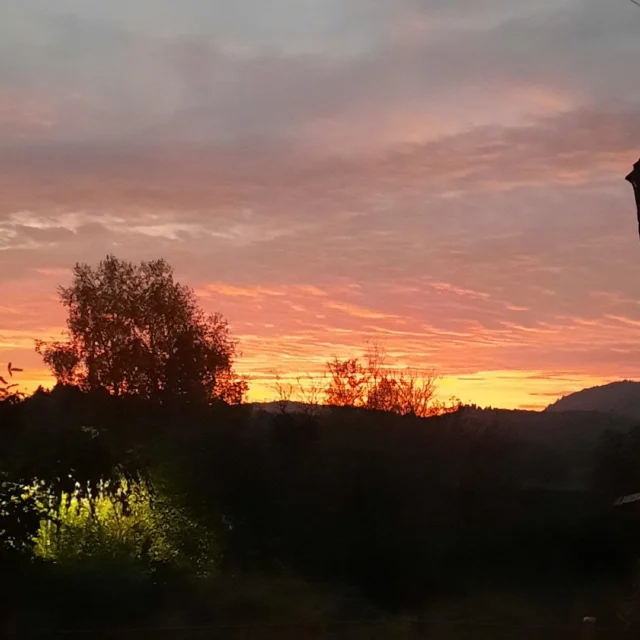 Der Morgen im Maison Fasson - Das Gruppenhaus und die Ferienwohnungen.
Die Sonne geht über dem Donnersberg auf und taucht die Wolken in ein leuchtendes Rosa. Es ist immer wieder schön, am Morgen im Maison Fasson den Morgen zu begrüßen, entweder im Sommer auf dem Balkon oder im Hof oder zur Winterzeit in den Räumen des Maison Fasson, deren Fenster Richtung Sonnenaufgang ausgerichtet sind. Ein Kitzeln der ersten Sonnenstrahlen am Morgen erleichtern das aufstehen sehr. 
.
.
.
.
#gruppenhaus #ferienwohnung #donnersberg #ruppertsecken #donnersbergkreis #vacation #travel #pfalz #wandern #renovieren #vintage #oldhouse #upcycling #nordpfalz #ferienwohnung #fewo #pfälzerhöhenweg #selbstversorgerhaus
#licht #weihnachten #silvester #sonnenaufgang #morgennebel